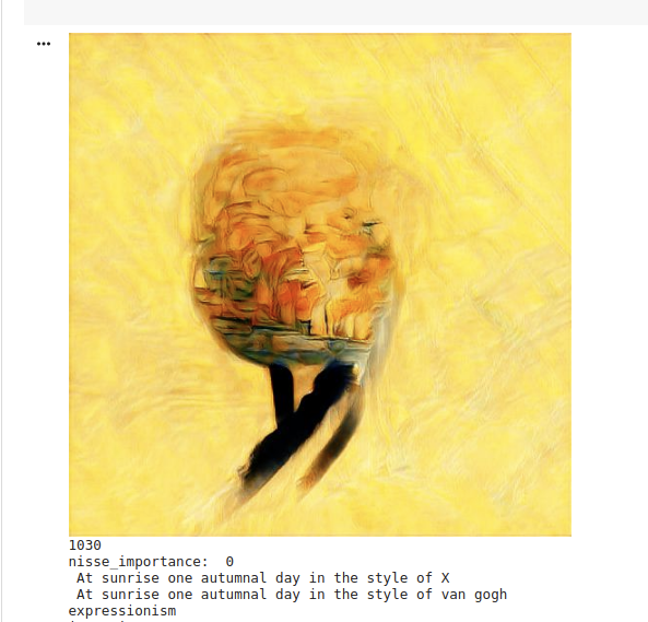 AI art experiment — brain, sun, autumn, van Gogh expressionism